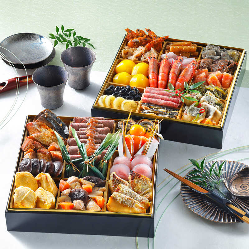 ＜九州探検隊＞九州旬味箱 大丸・松坂屋特別企画　和風　二段（炙り鯖明太子寿司８貫付）（４人用）