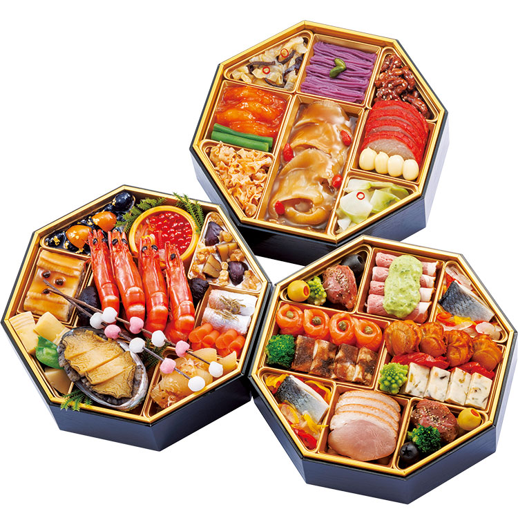 ＜空花＆ｍｏｒｃｅａｕ＆美虎本店＞監修和洋中コラボ三段重